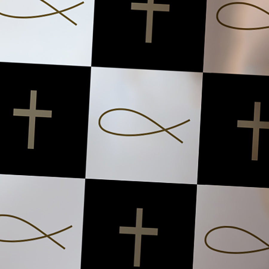 Cross and Ichthys Scarf