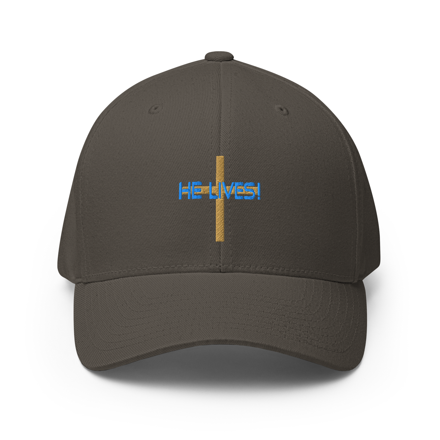 He Lives Fitted Cap