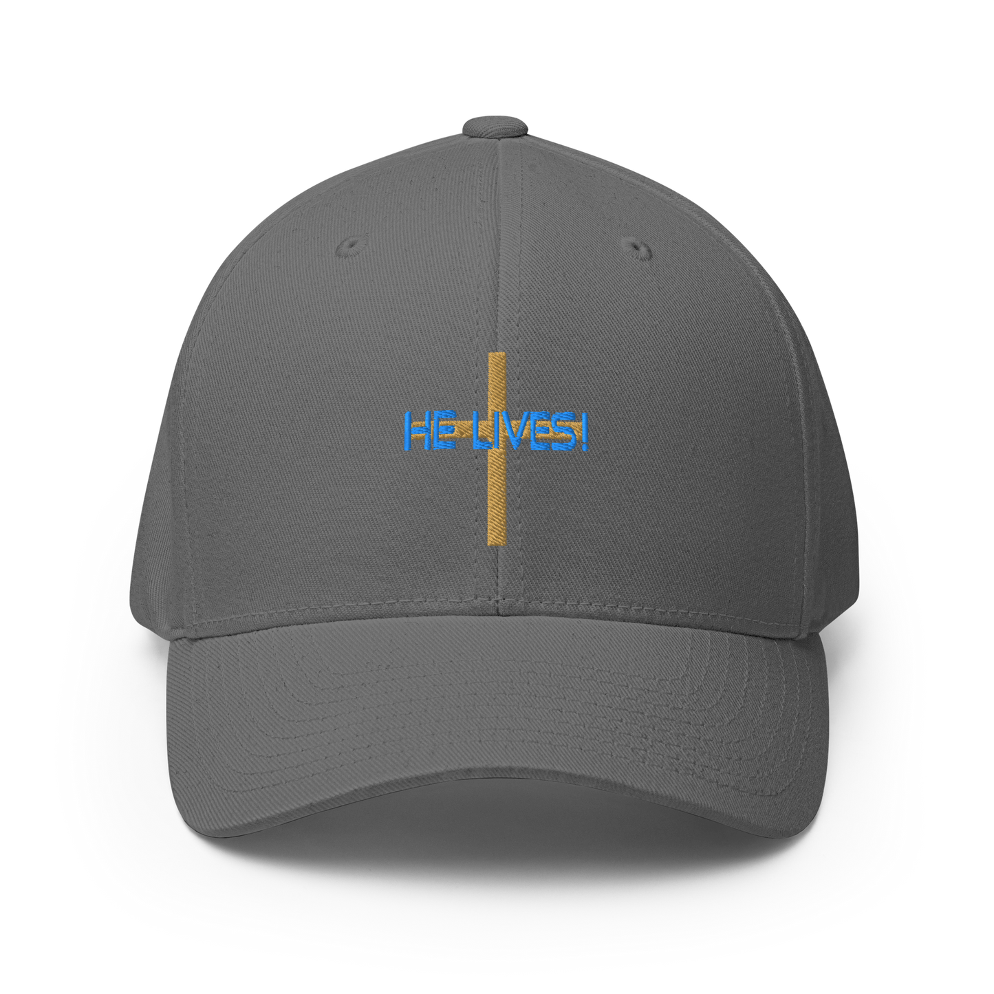 He Lives Fitted Cap