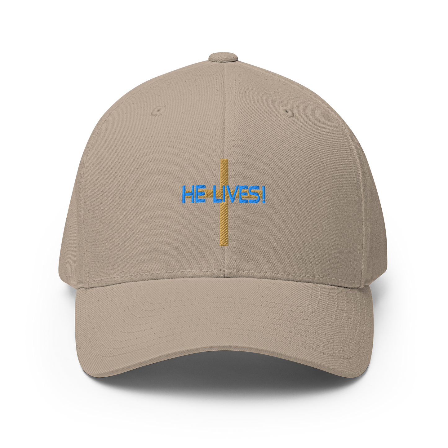 He Lives Fitted Cap