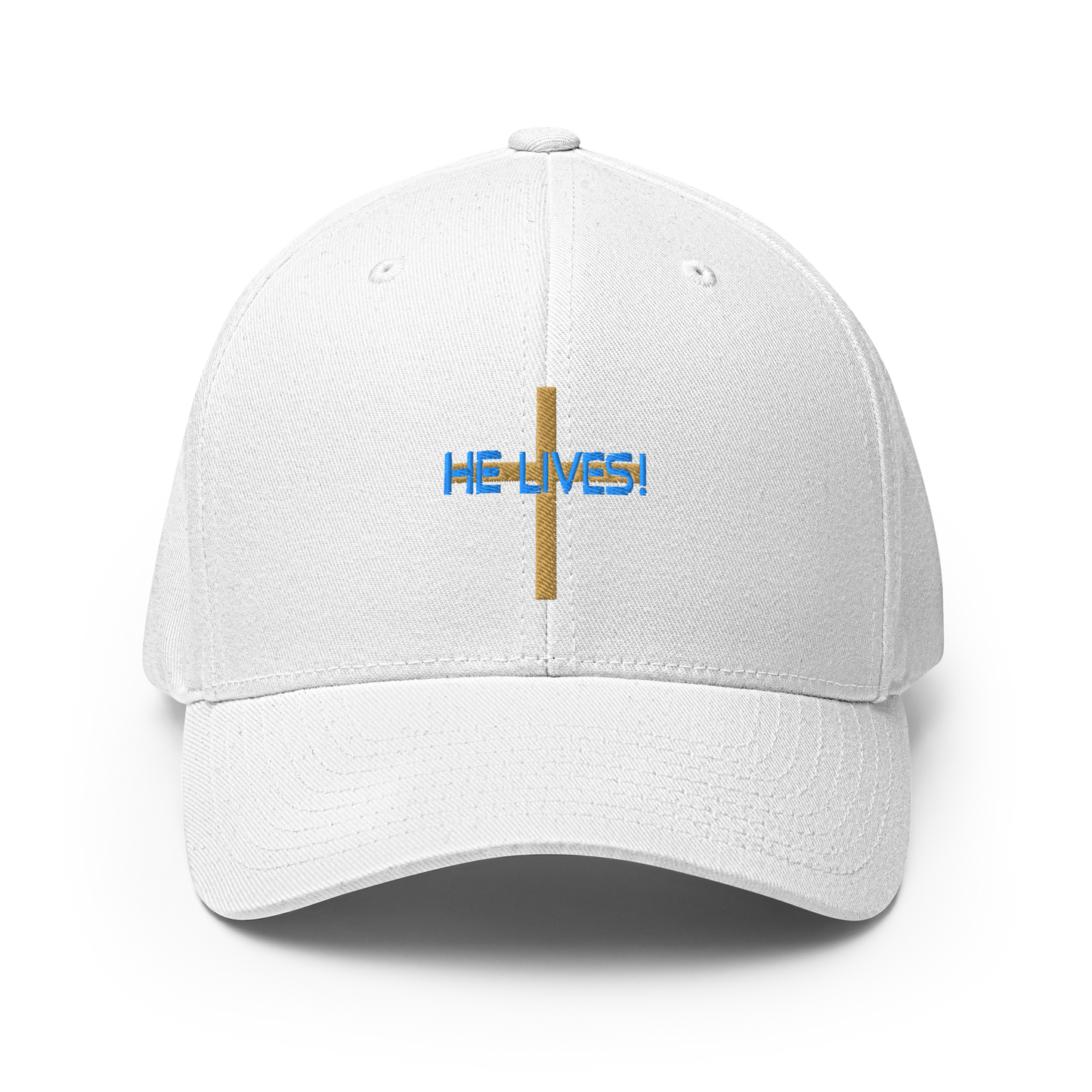 He Lives Fitted Cap
