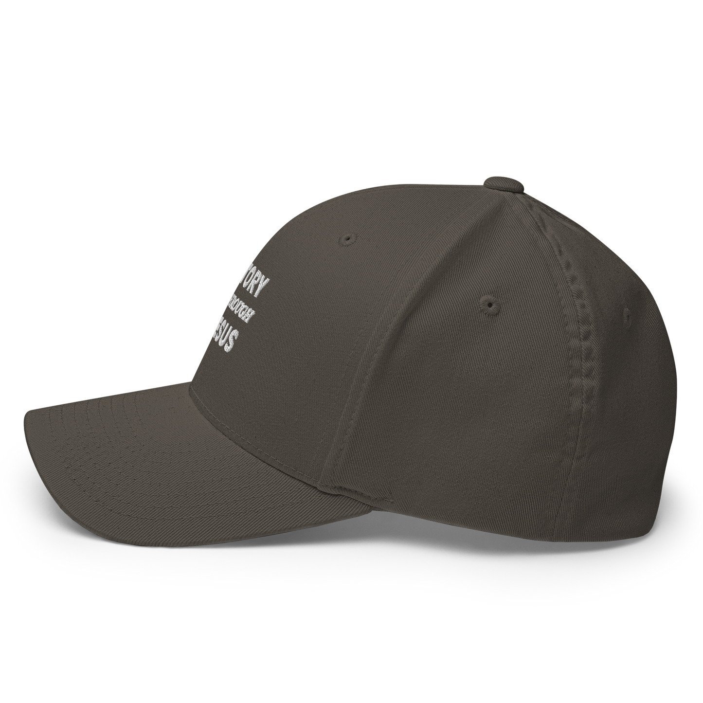 Victory through Jesus (white) Cap