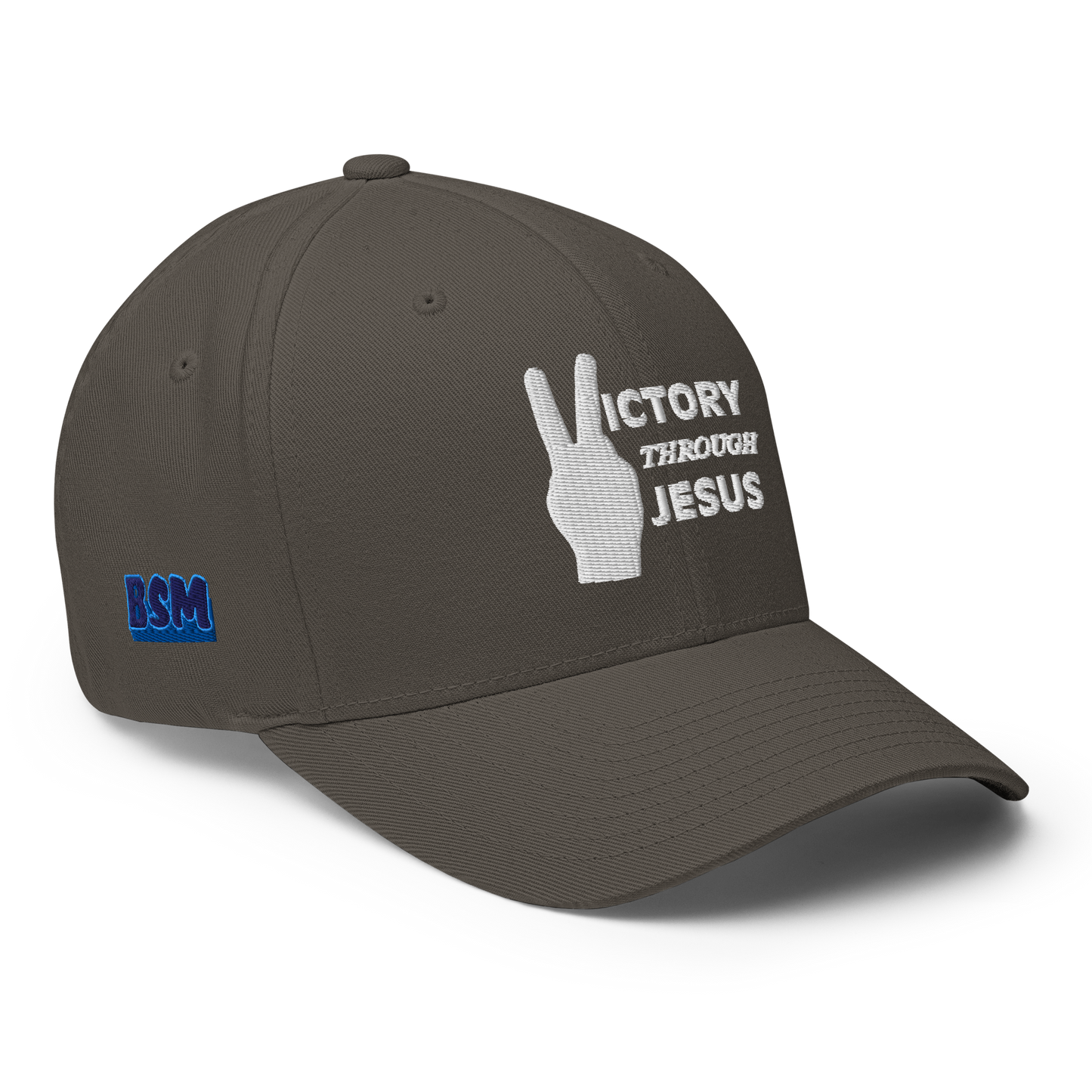 Victory through Jesus (white) Cap