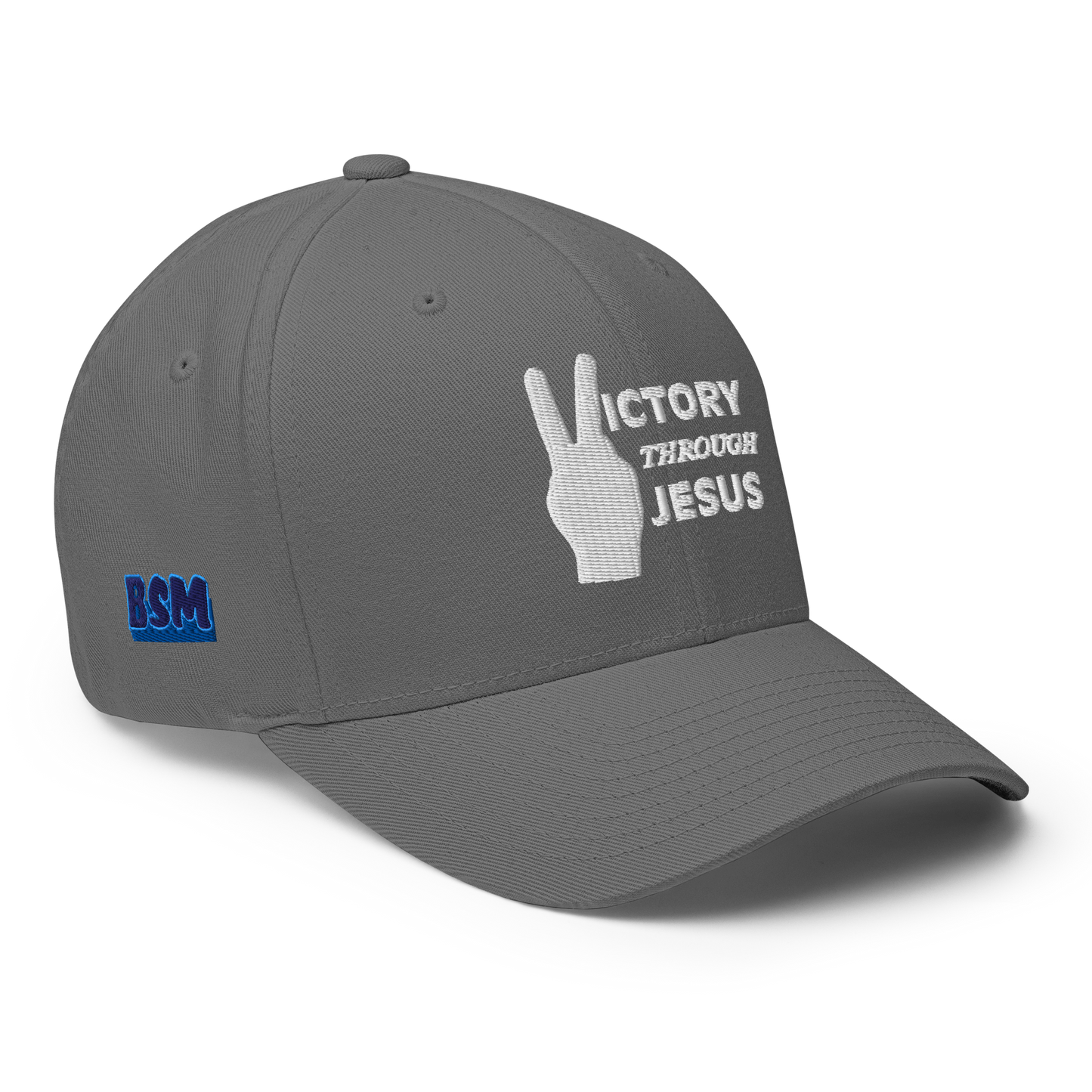 Victory through Jesus (white) Cap