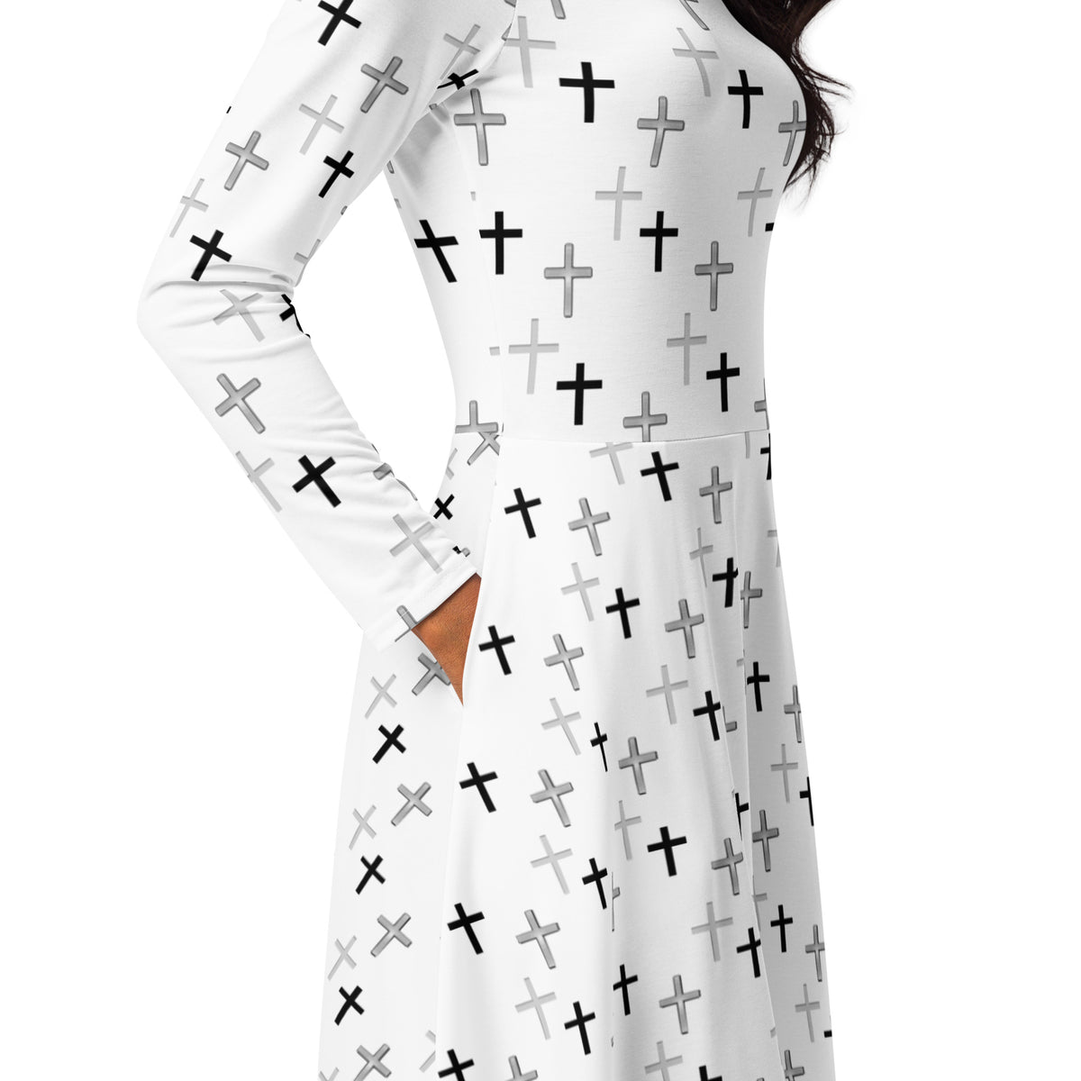 Cross Trio Midi Dress