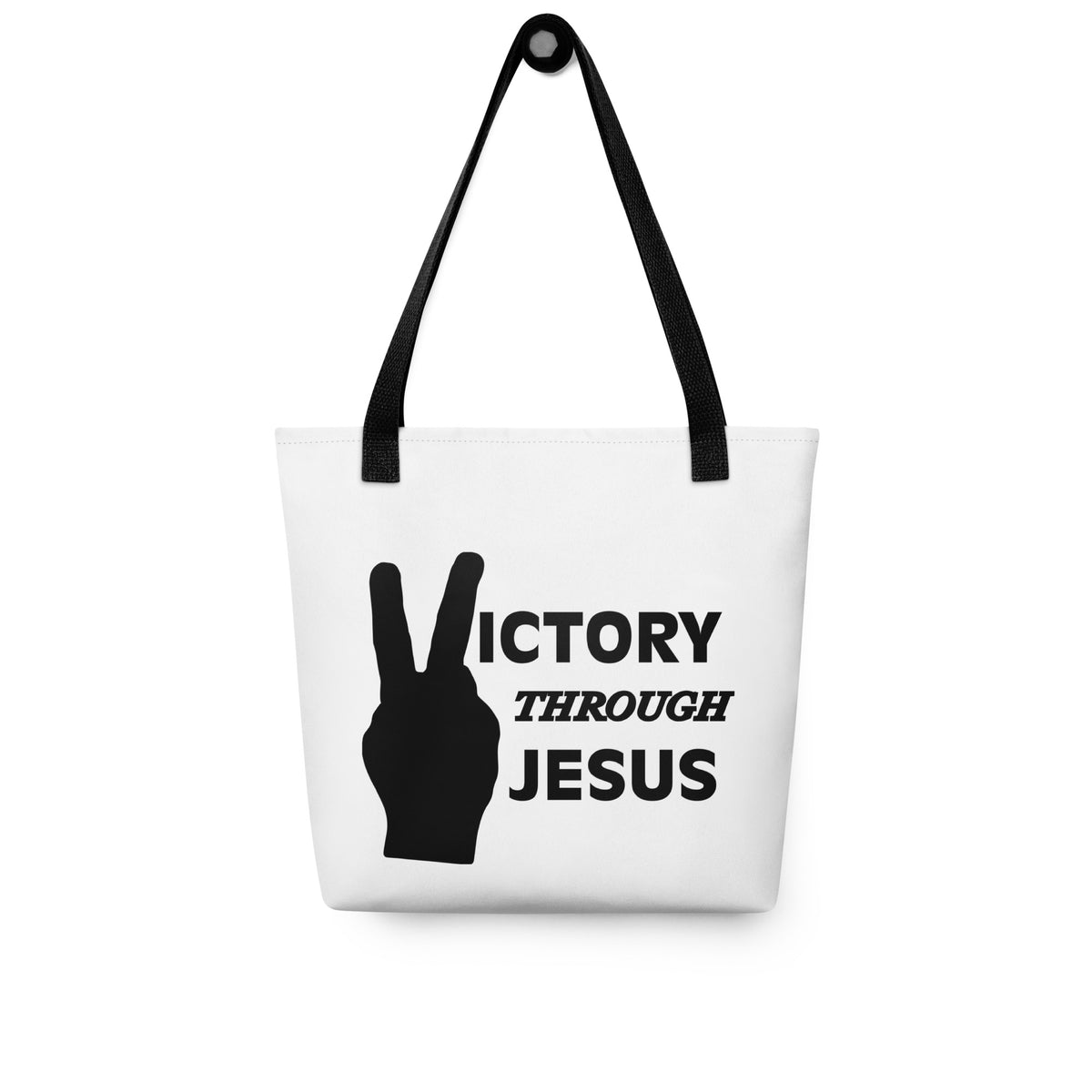 Victory through Jesus Bible Tote