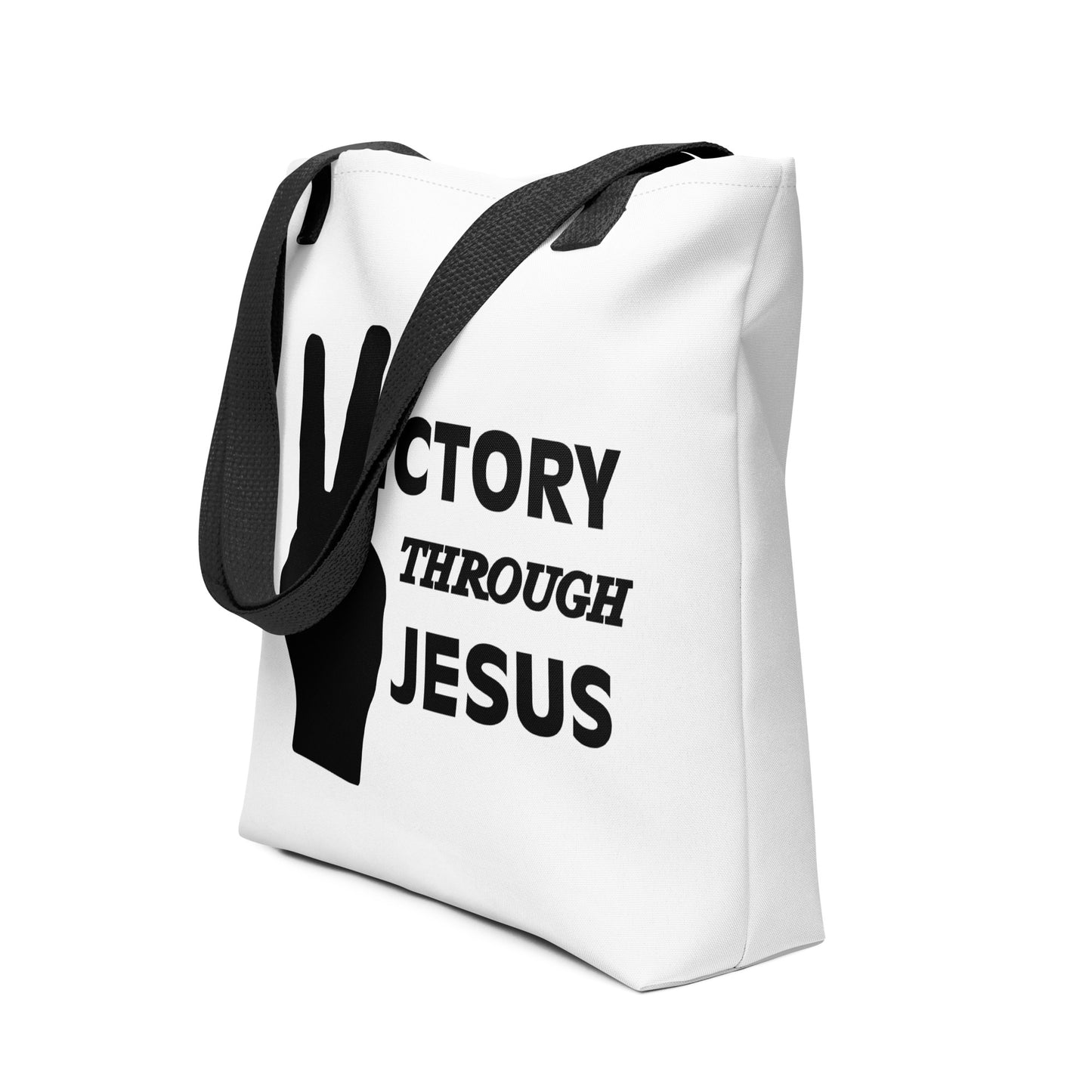 Victory through Jesus Bible Tote