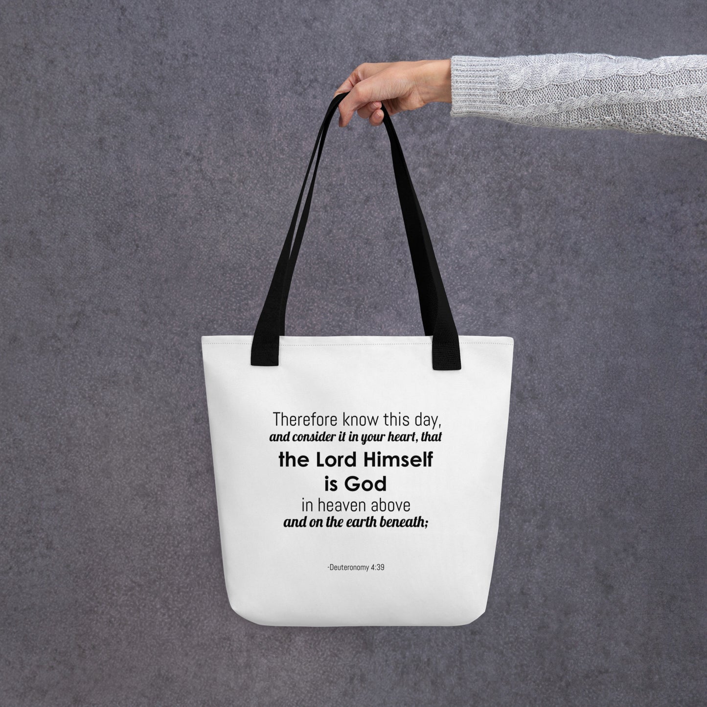 The Lord Is God Bible Tote
