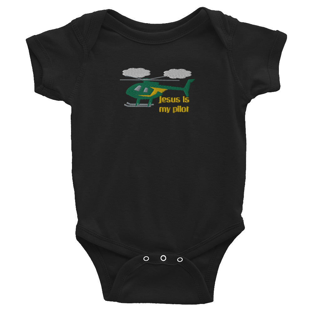 Jesus Is My Pilot (Helicopter) Baby Bodysuit