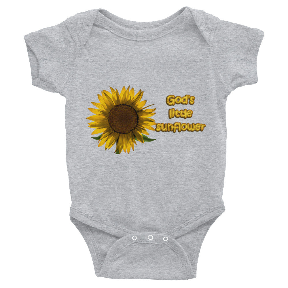 God's Little Sunflower Baby Bodysuit