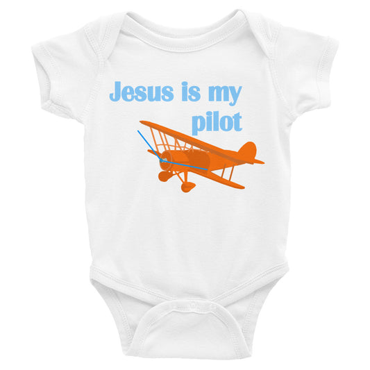 Jesus Is My Pilot (Biplane) Baby Bodysuit