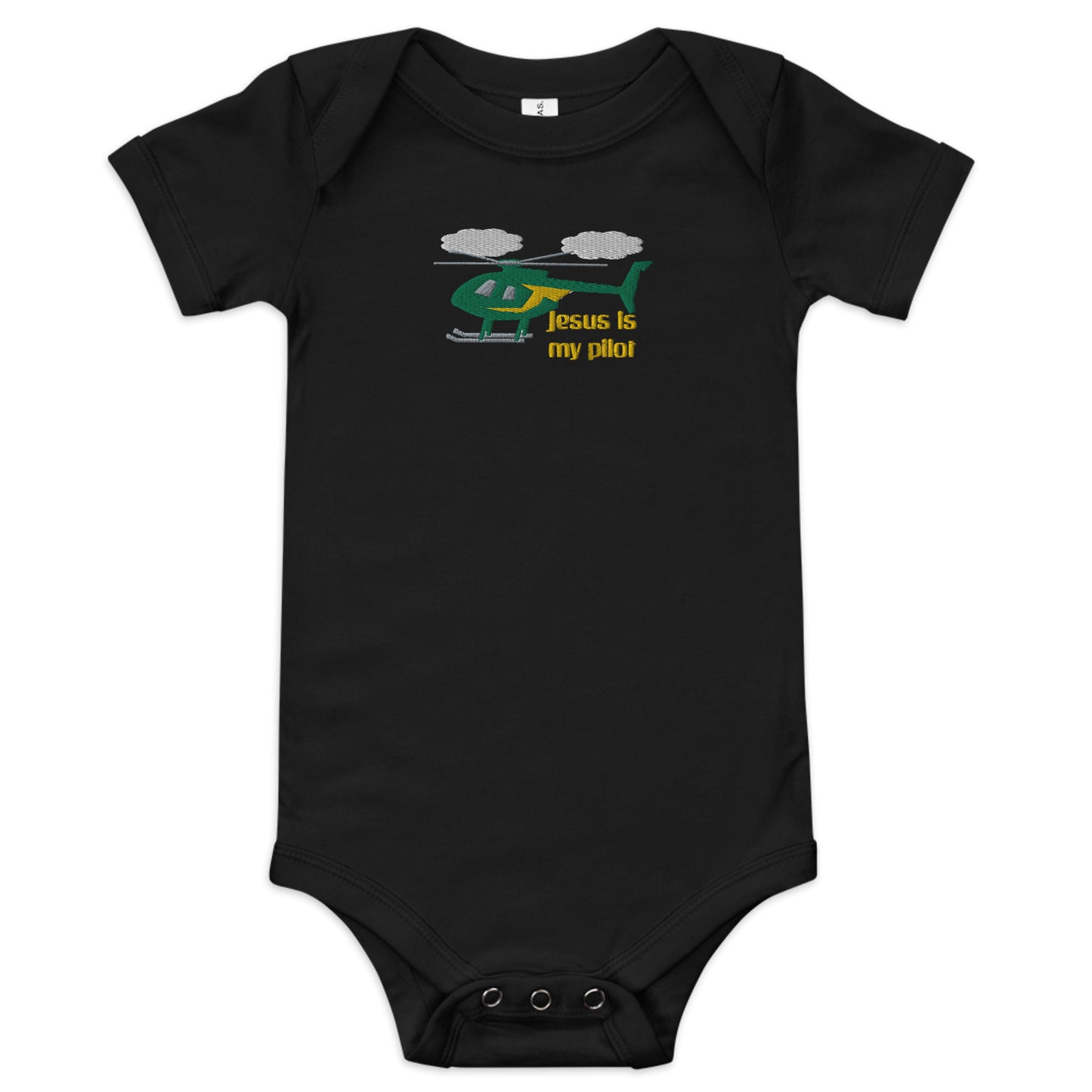 Jesus Is My Pilot (Helicopter) Embroidered Infant Bodysuit