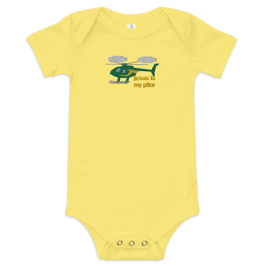 Jesus Is My Pilot (Helicopter) Embroidered Infant Bodysuit