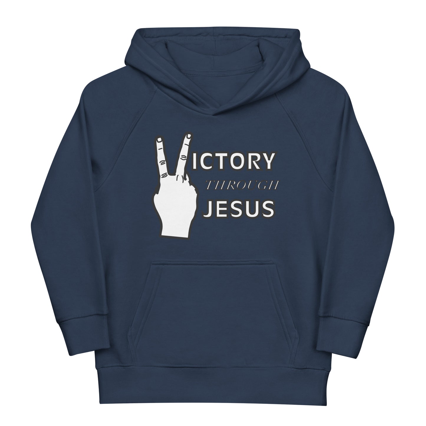 Victory through Jesus Sustainable Tween Hoodie