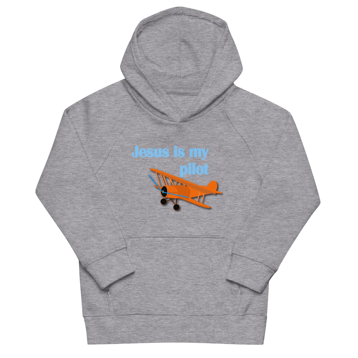 Jesus Is My Pilot (Biplane) Kids Hoodie
