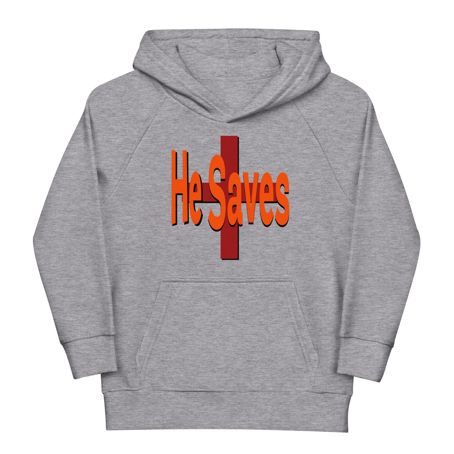 He Saves Sustainable Youth Hoodie