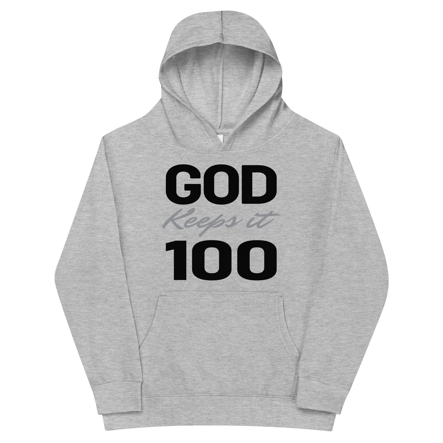 God Keeps It 100 Kids Hoodie