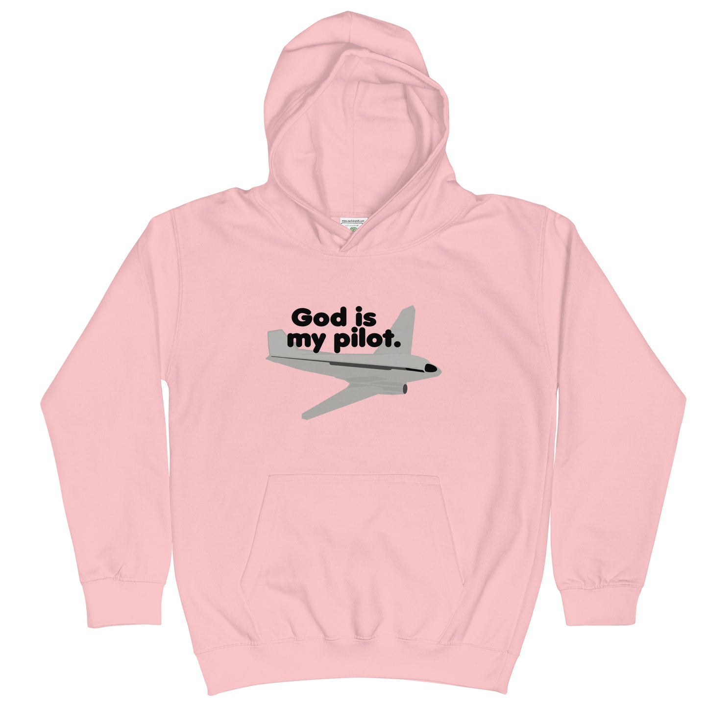 God Is My Pilot Kids Hoodie