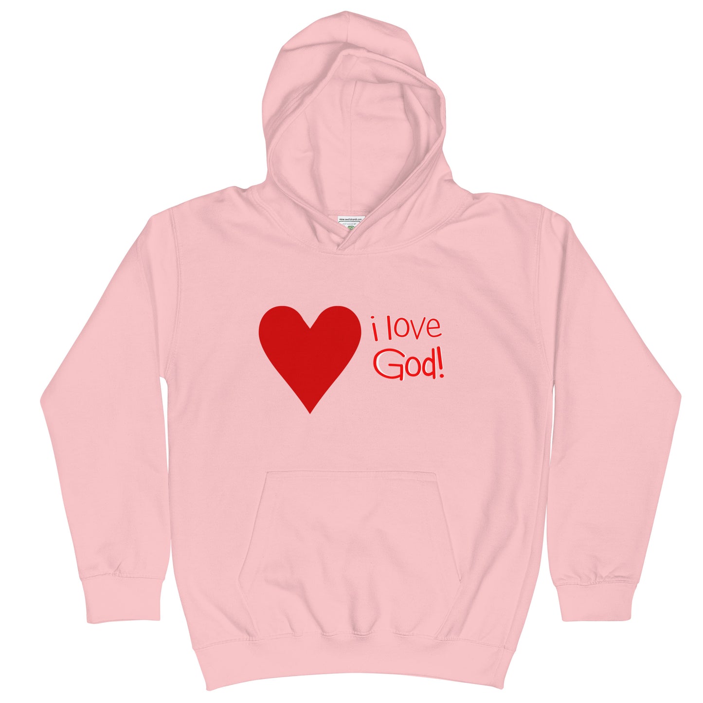 I Love God (Heart) Kids Hoodie
