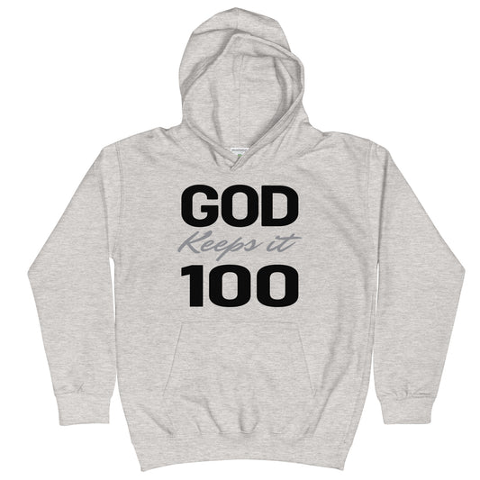 God Keeps It 100 Youth Hoodie