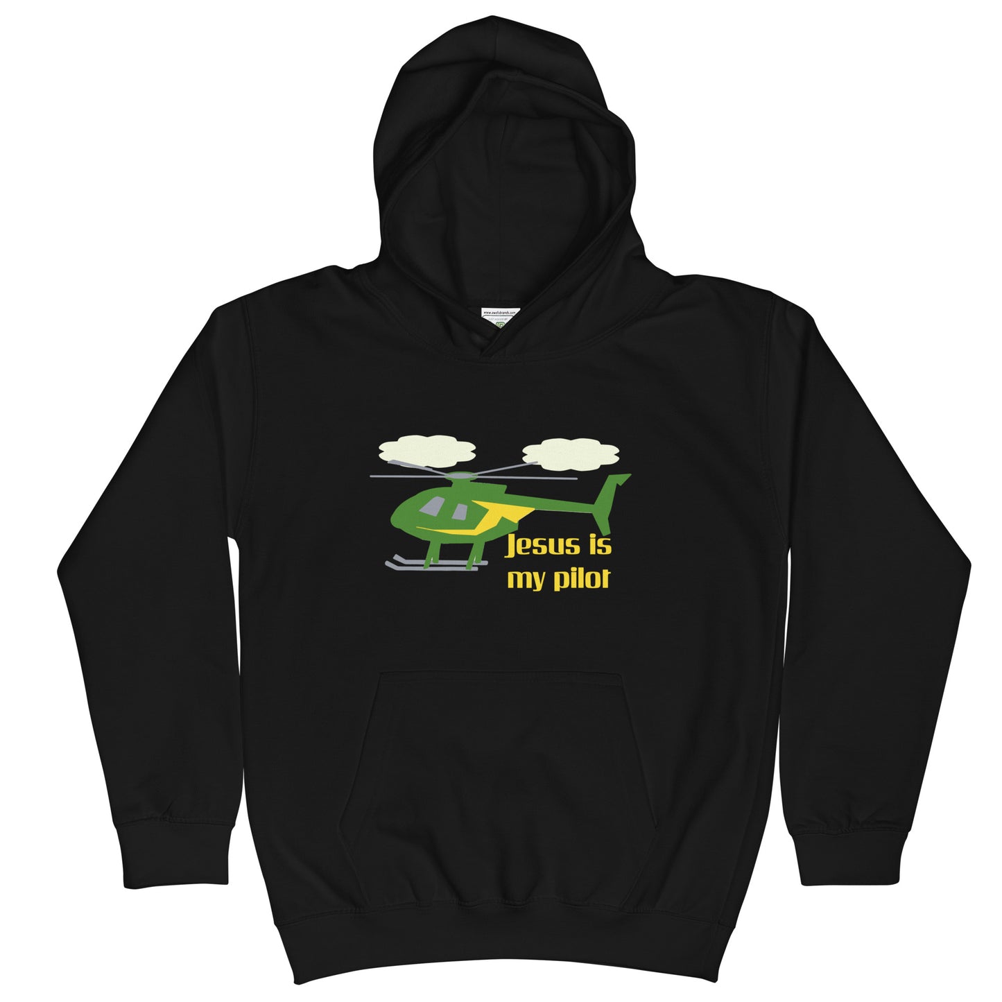 Jesus Is My Pilot (Helicopter) Kids Hoodie