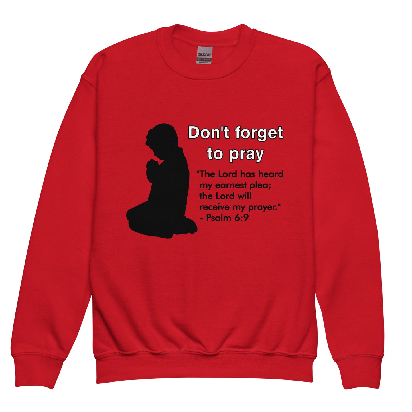 Don't Forget to Pray (Silhouette) Kids Sweatshirt