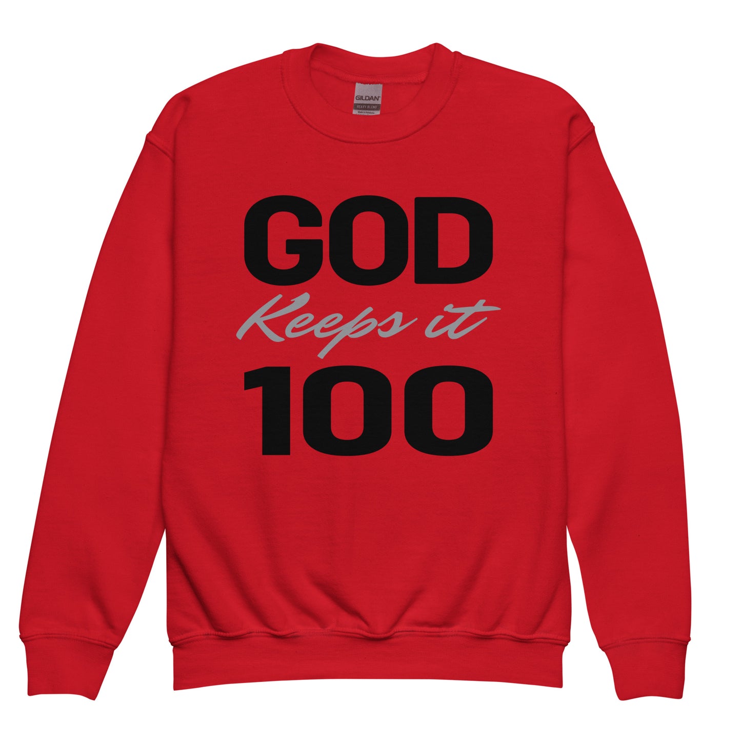 God Keeps It 100 Youth Sweatshirt