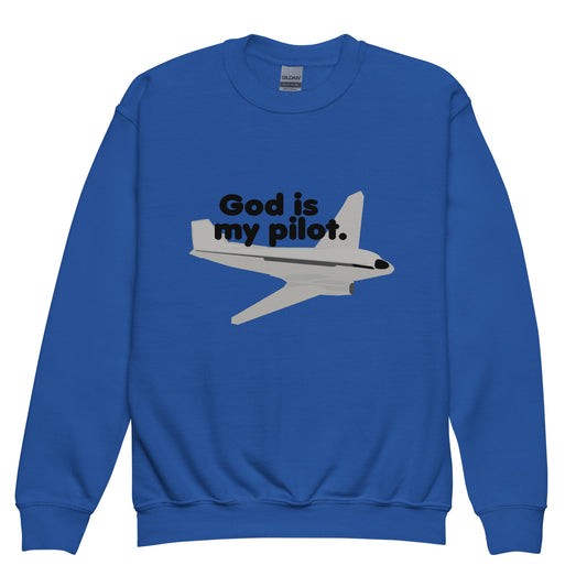 God Is My Pilot Kids Sweatshirt