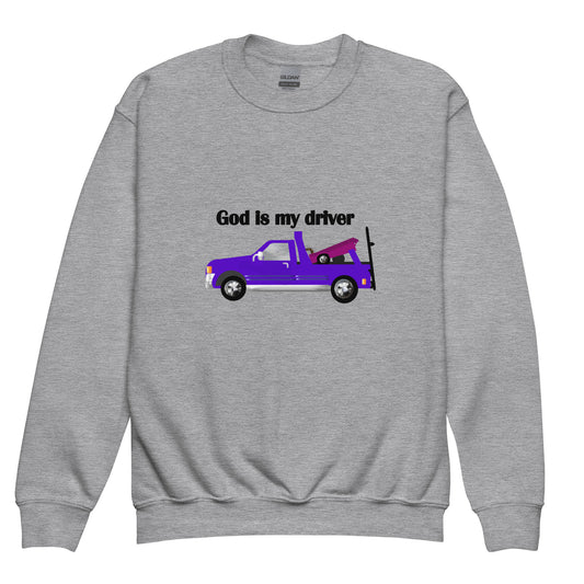 God Is My Driver Kids Sweatshirt