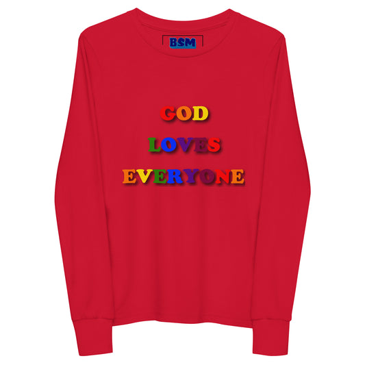 God Loves Everyone Long-Sleeve Youth T-Shirt