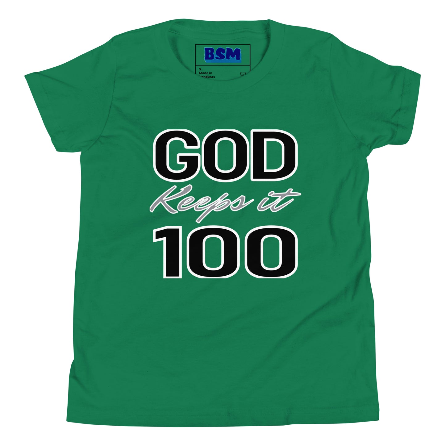 God Keeps It 100 Youth T-Shirt