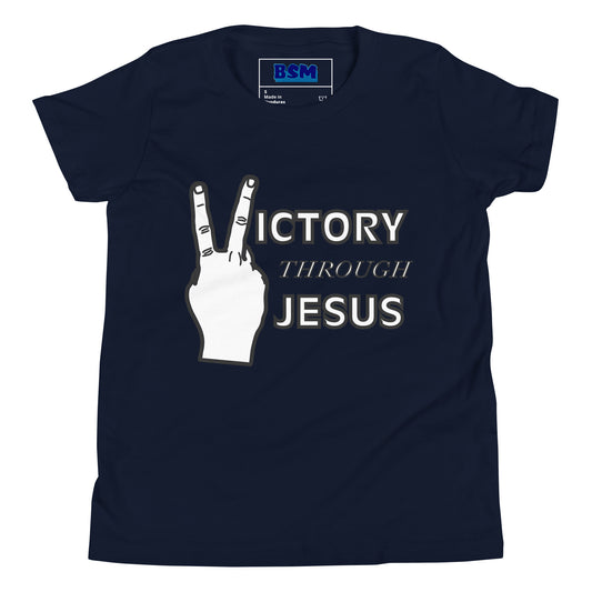 Victory Through Jesus Youth T-Shirt