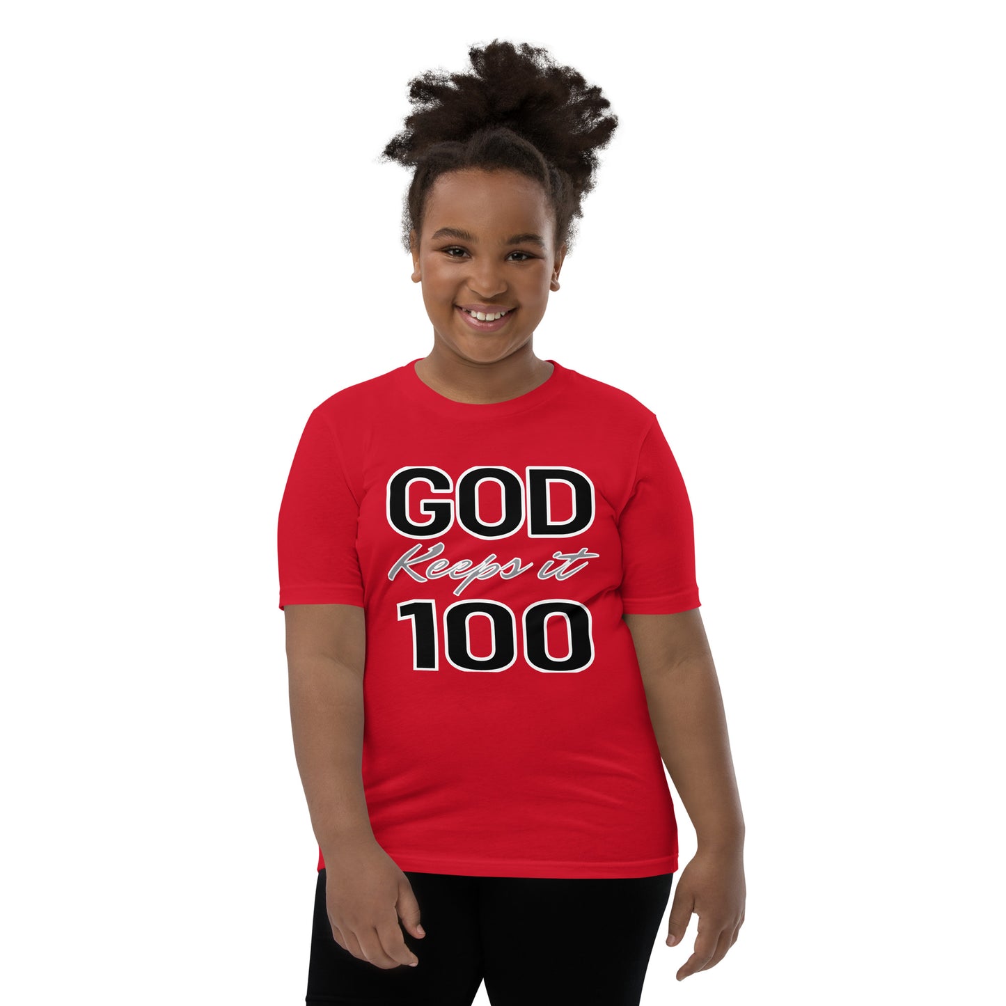 God Keeps It 100 Youth T-Shirt