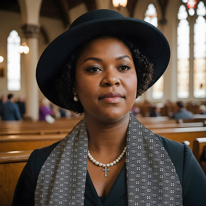 Cross Faith Gray Scarf