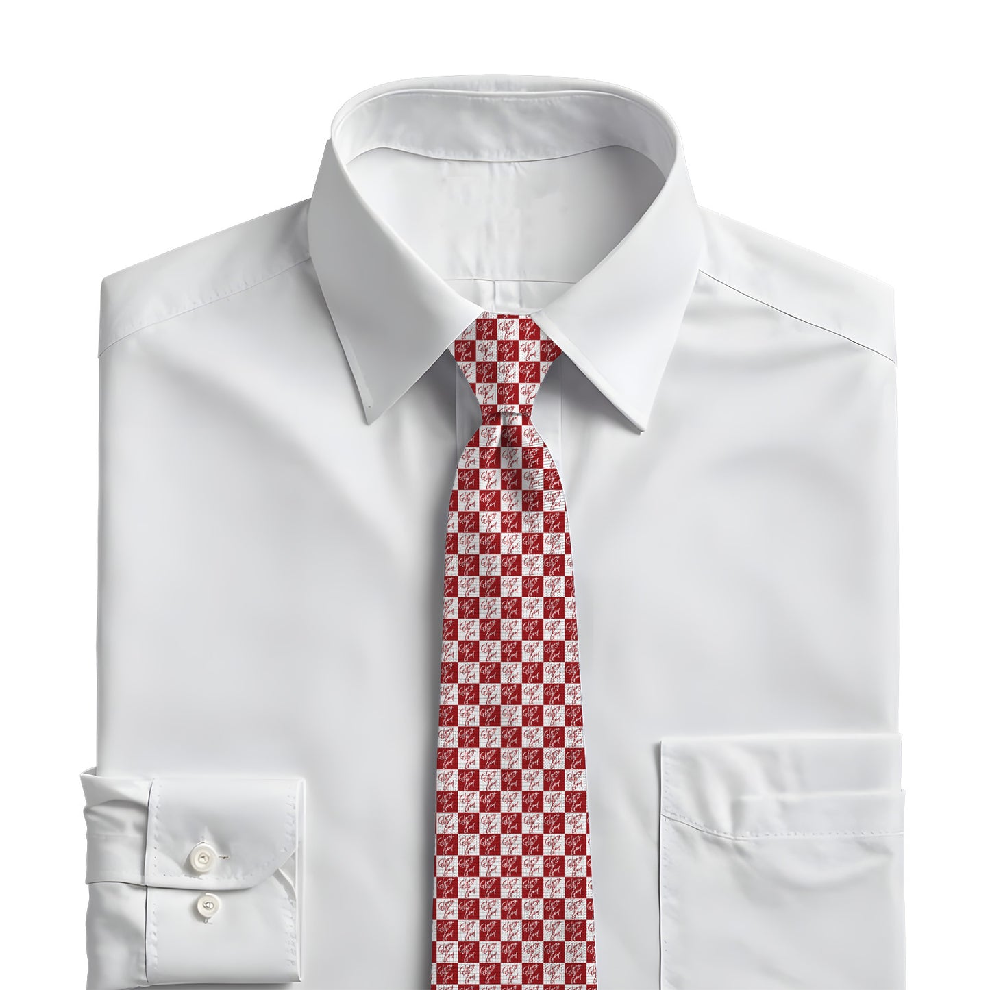 Glory to God Red and White Gingham Necktie