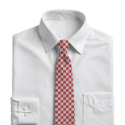 Glory to God Red and White Gingham Necktie