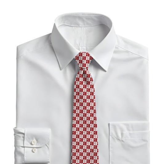 Glory to God Red and White Gingham Necktie
