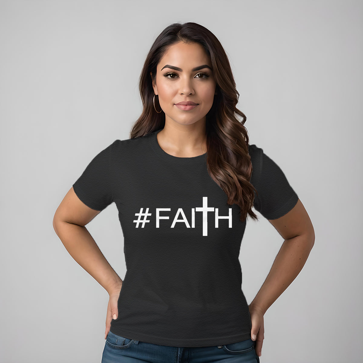 Hashtag Faith Women's Semi-Fitted T-Shirt