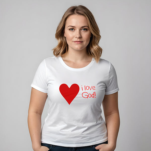 I Love God Women's Semi-Fitted T-Shirt