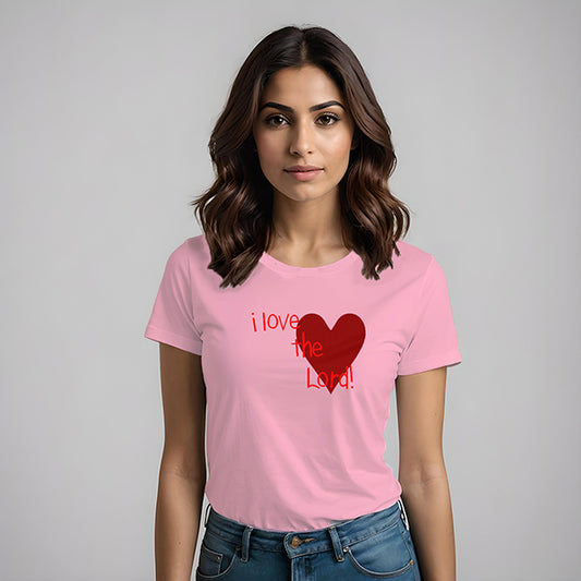 I Love the Lord (Heart) Women's 100% Cotton Semi-Fitted T-Shirt