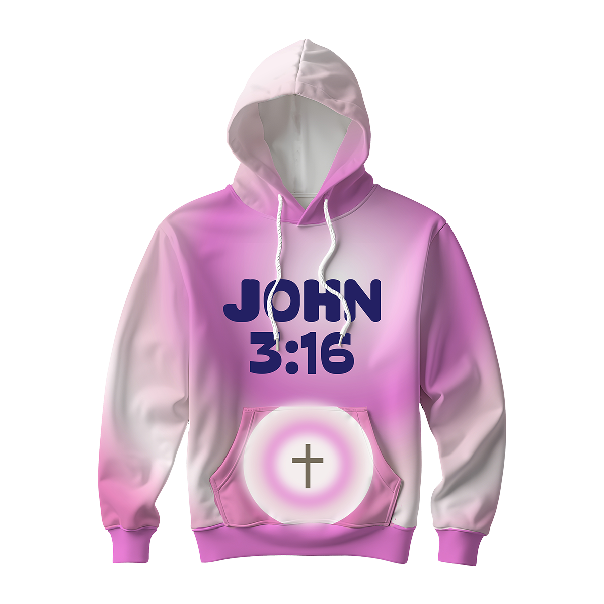 John 3:16 Pink Tie Dye Hoodie