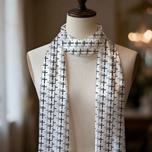 Cross Word Art Patterned Scarf