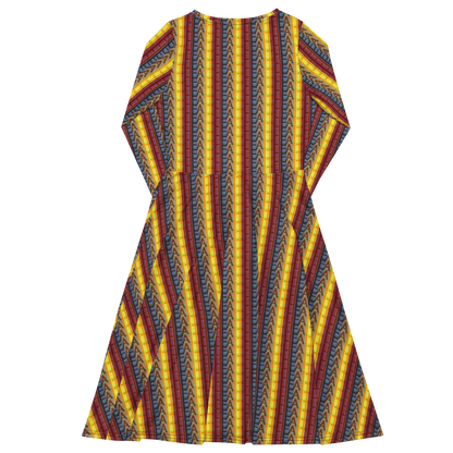 Multicolored Faith Patterned Midi Dress