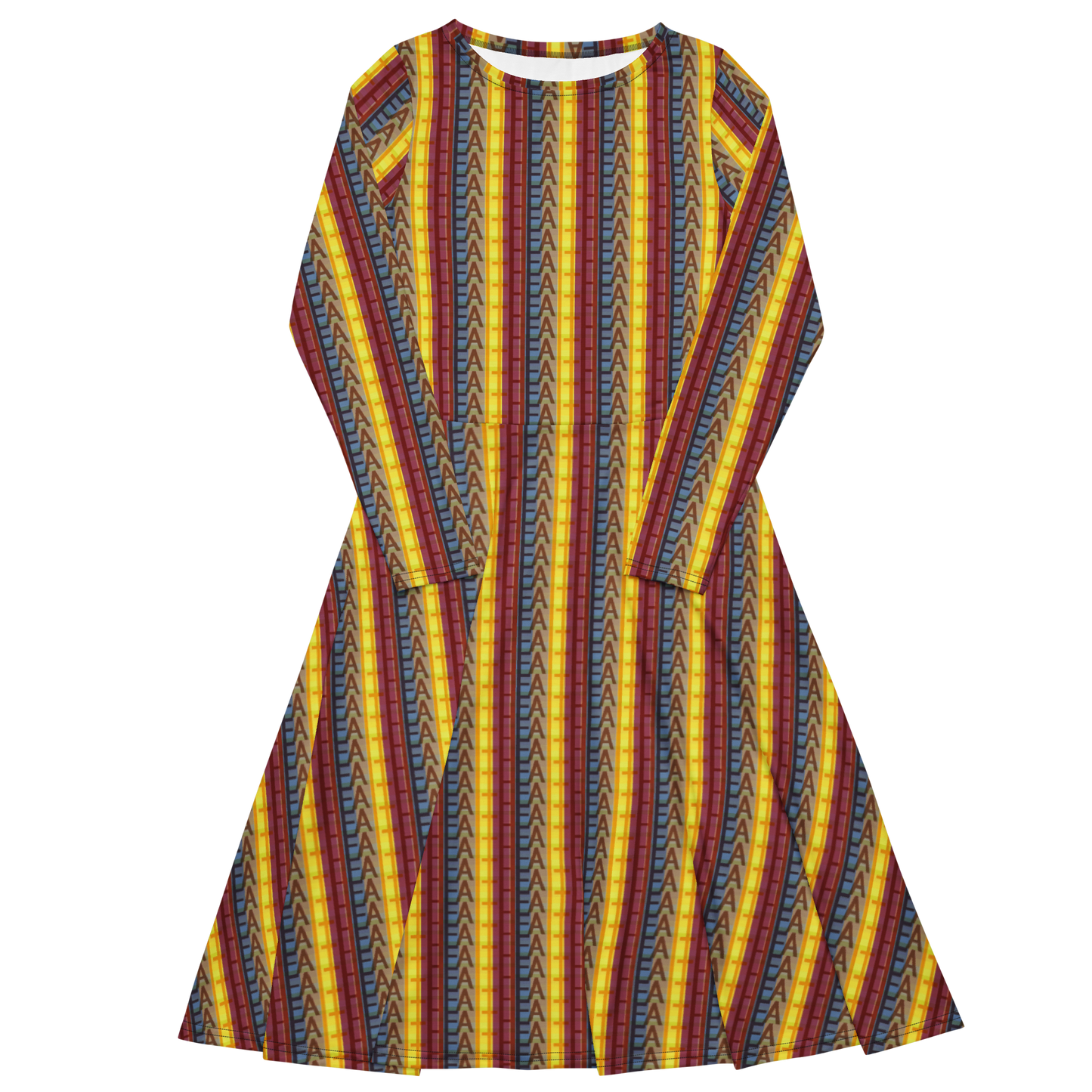 Multicolored Faith Patterned Midi Dress