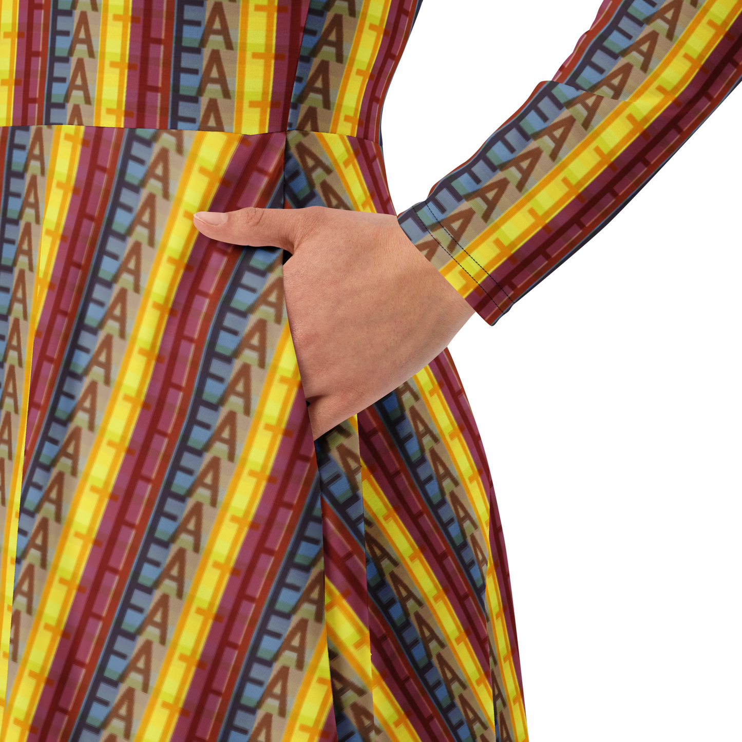 Multicolored Faith Patterned Midi Dress