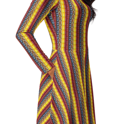 Multicolored Faith Patterned Midi Dress