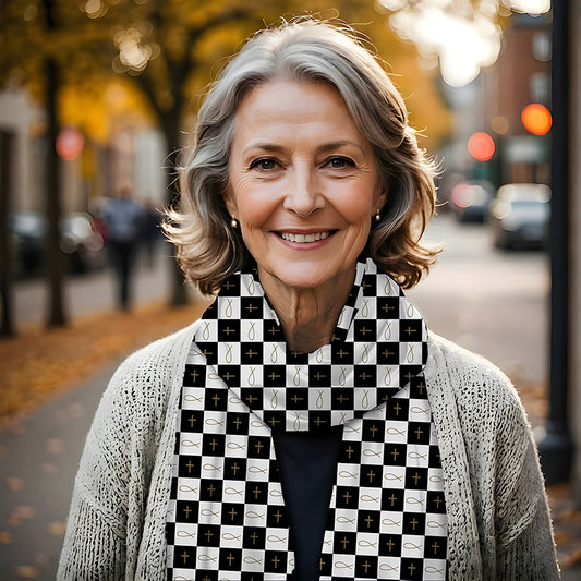 Cross and Ichthys Scarf