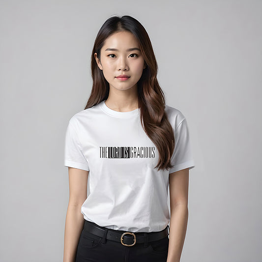 The Lord Is Gracious Women's 100% Cotton Semi-Fitted T-Shirt