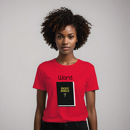 Word Women's 100% Cotton Semi-Fitted T-Shirt