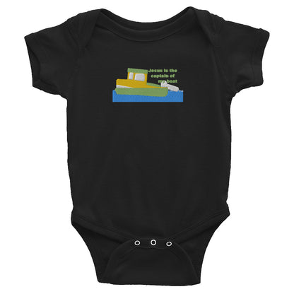 Jesus Is the Captain of My Boat Embroidered Infant One-Piece Outfit